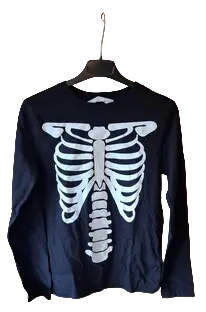 Sweat Shirt (longues manches) noir - Halloween Squelette