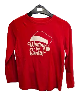 Sweat-shirt rouge "Waiting Santa"