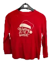 Sweat-shirt rouge "Waiting Santa"