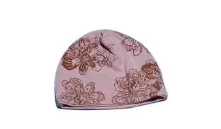 Bonnet rose / fleurs - Newborn - 0/3 mois