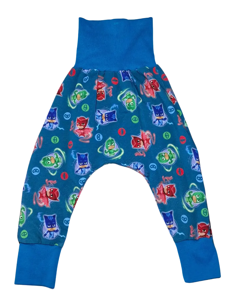 Sarouel tissus "Pyjamask" - Home made (fait maison) - 98 cm