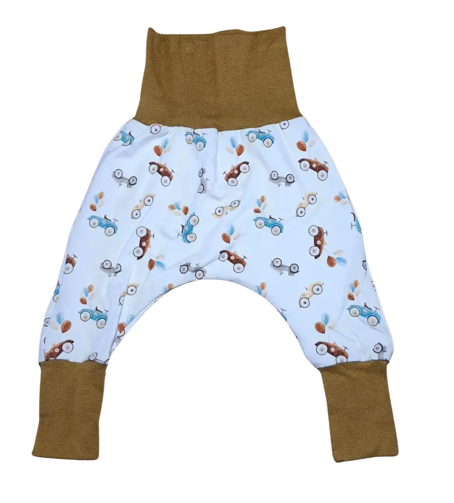 Sarouel tissus "voitures" - Home made (fait maison) - 68 cm