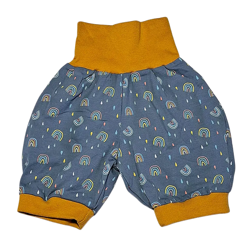 Short sarouel tissus "Arc-en-ciel" - Home made (fait maison) - 98 cm