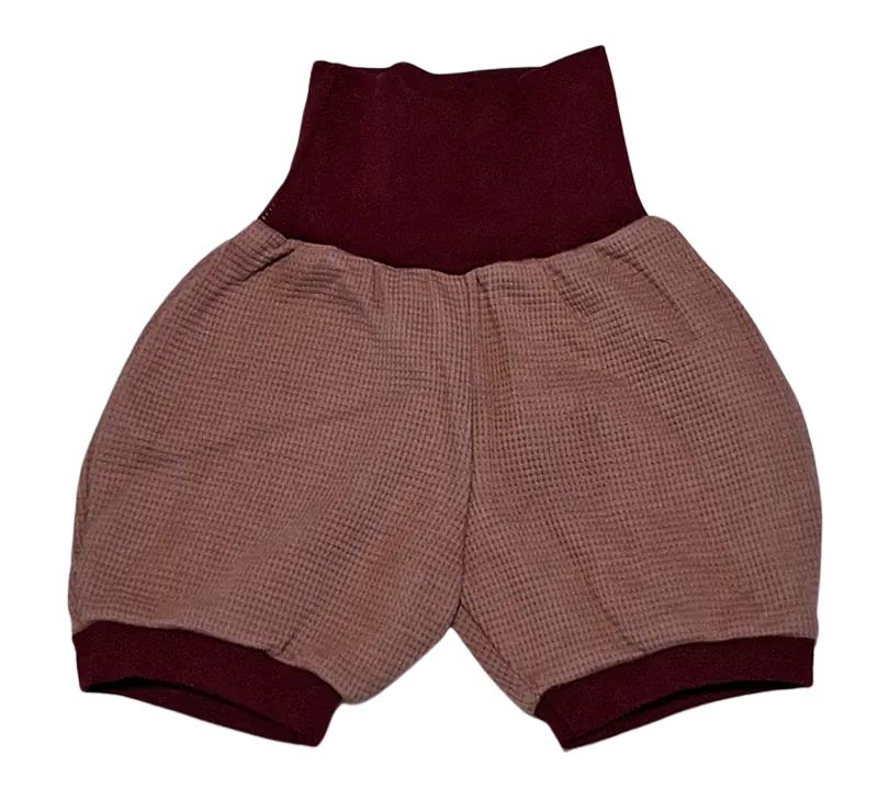 Short sarouel tissus mauve - Home made (fait maison) - 86 cm